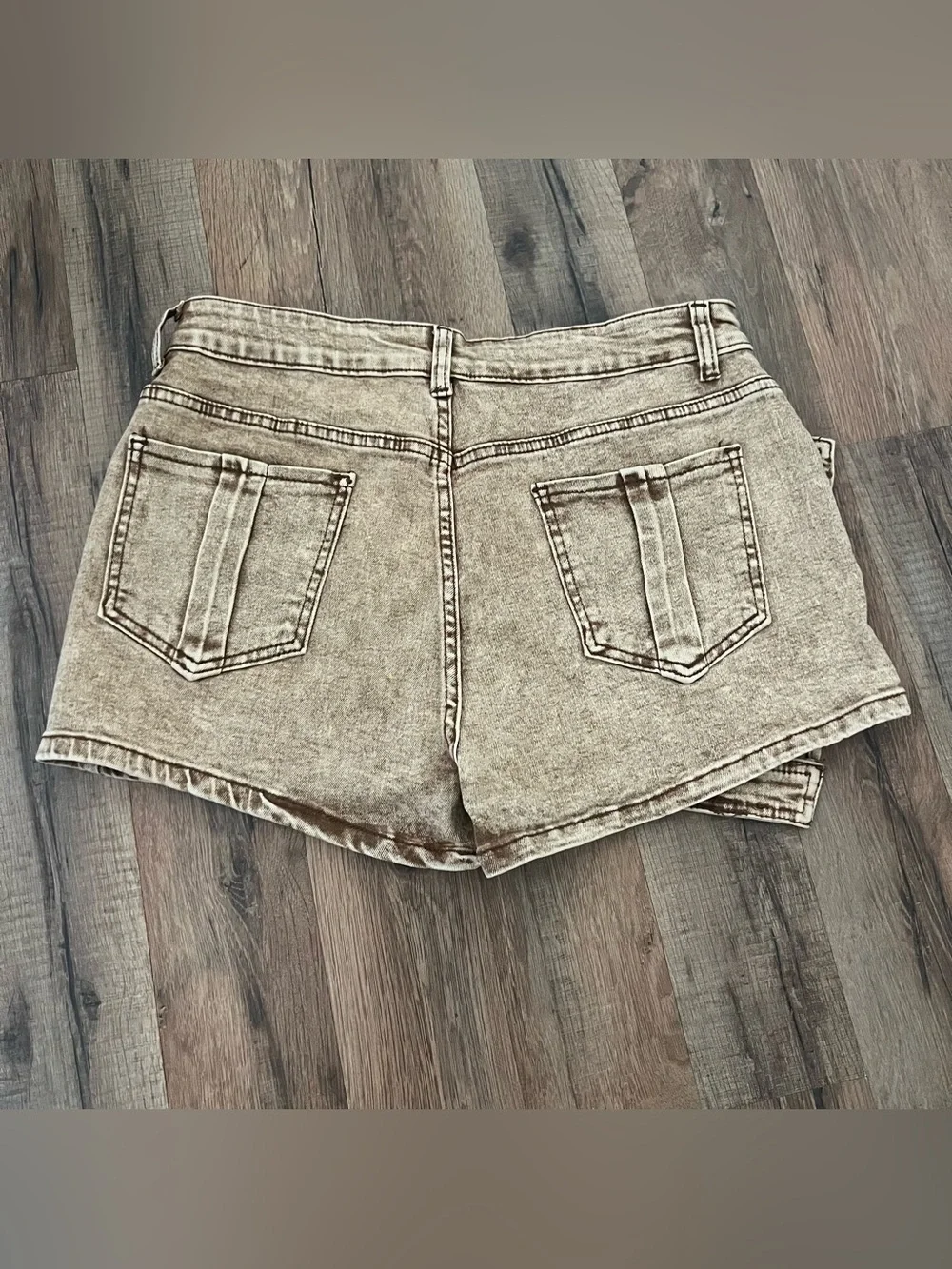 Denim Wrap Shorts